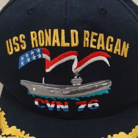 USS Ronald Reagan CVN 76 Navy embroidered hat cap - Picture 3 of 7